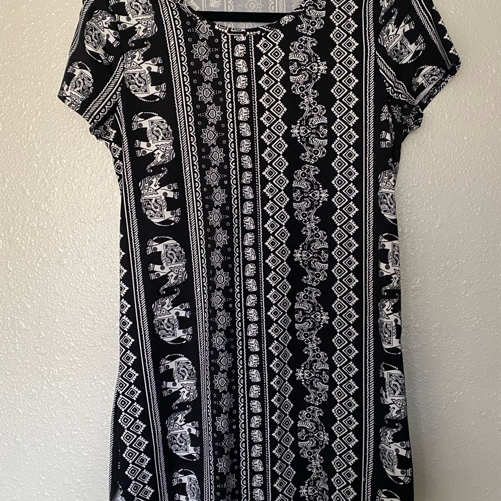 First Love Monochrome Patterned Dress